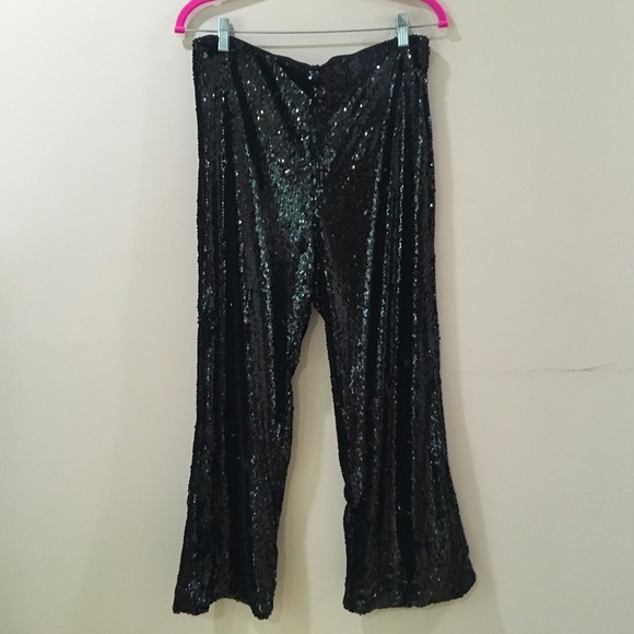 House Of Harlow Straight Leg Pants High Waist Black Size M Womens New - Picture 1 of 4